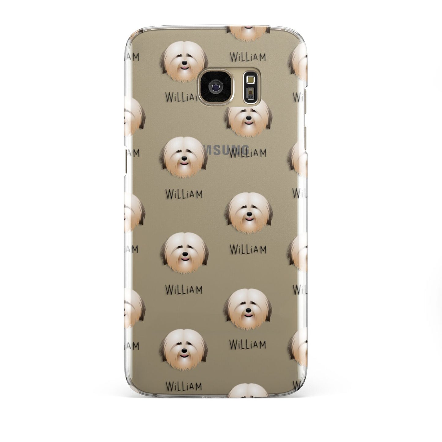 Havanese Icon with Name Samsung Galaxy S7 Edge Case