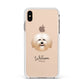 Havanese Personalised Apple iPhone Xs Max Impact Case White Edge on Gold Phone