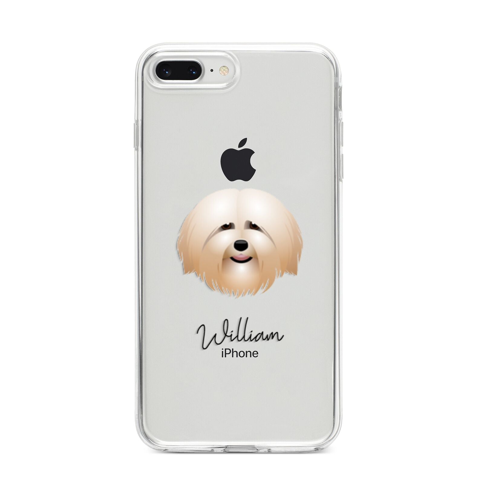 Havanese Personalised iPhone 8 Plus Bumper Case on Silver iPhone