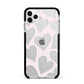 Heart Apple iPhone 11 Pro Max in Silver with Black Impact Case