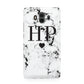 Heart Decal Marble Initials Personalised Huawei Mate 10 Protective Phone Case