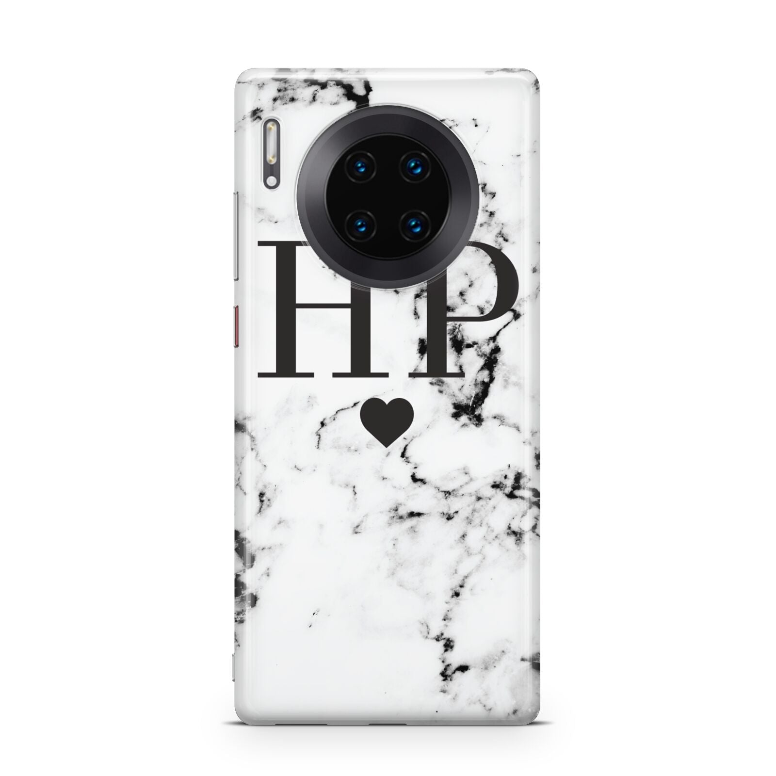 Heart Decal Marble Initials Personalised Huawei Mate 30 Pro Phone Case
