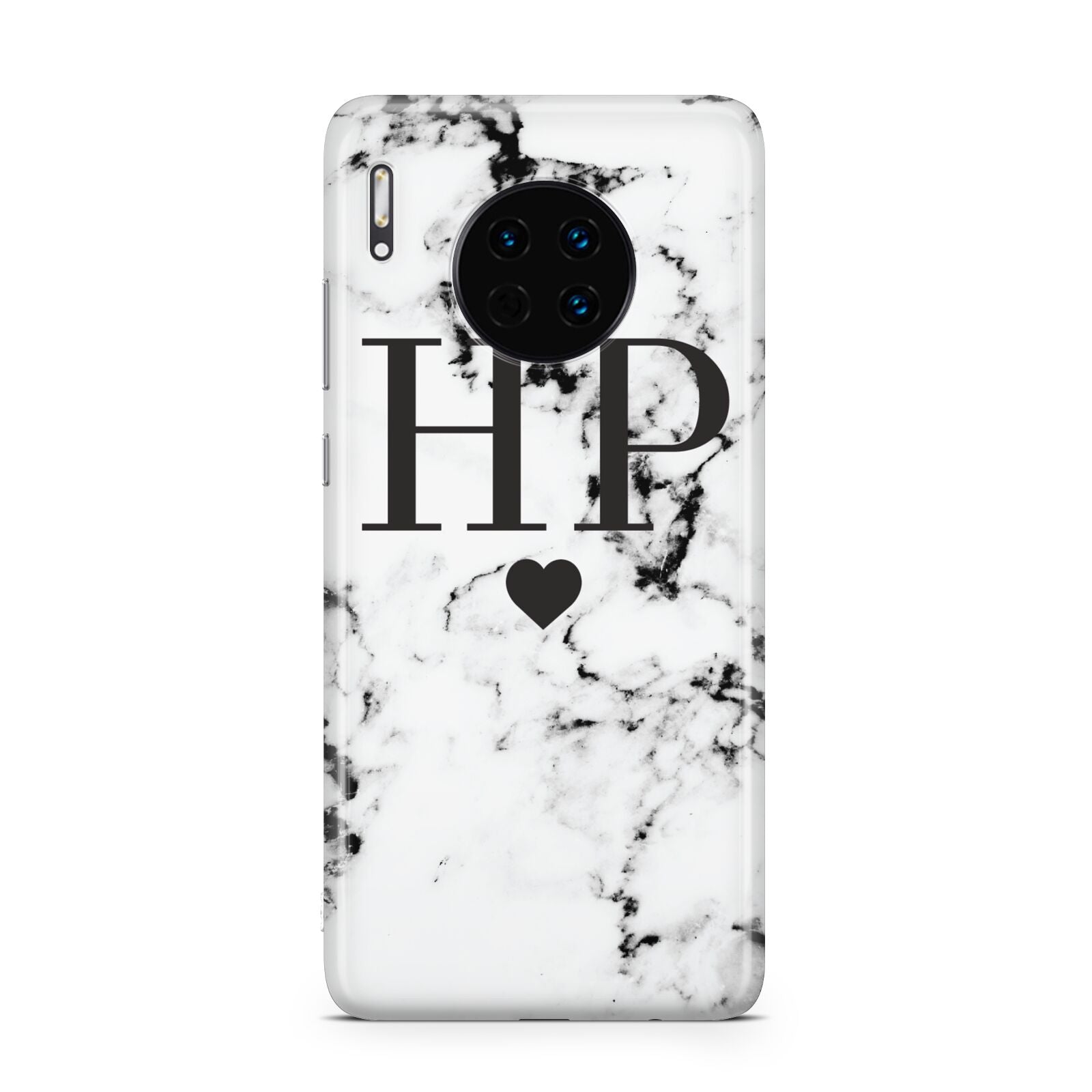 Heart Decal Marble Initials Personalised Huawei Mate 30