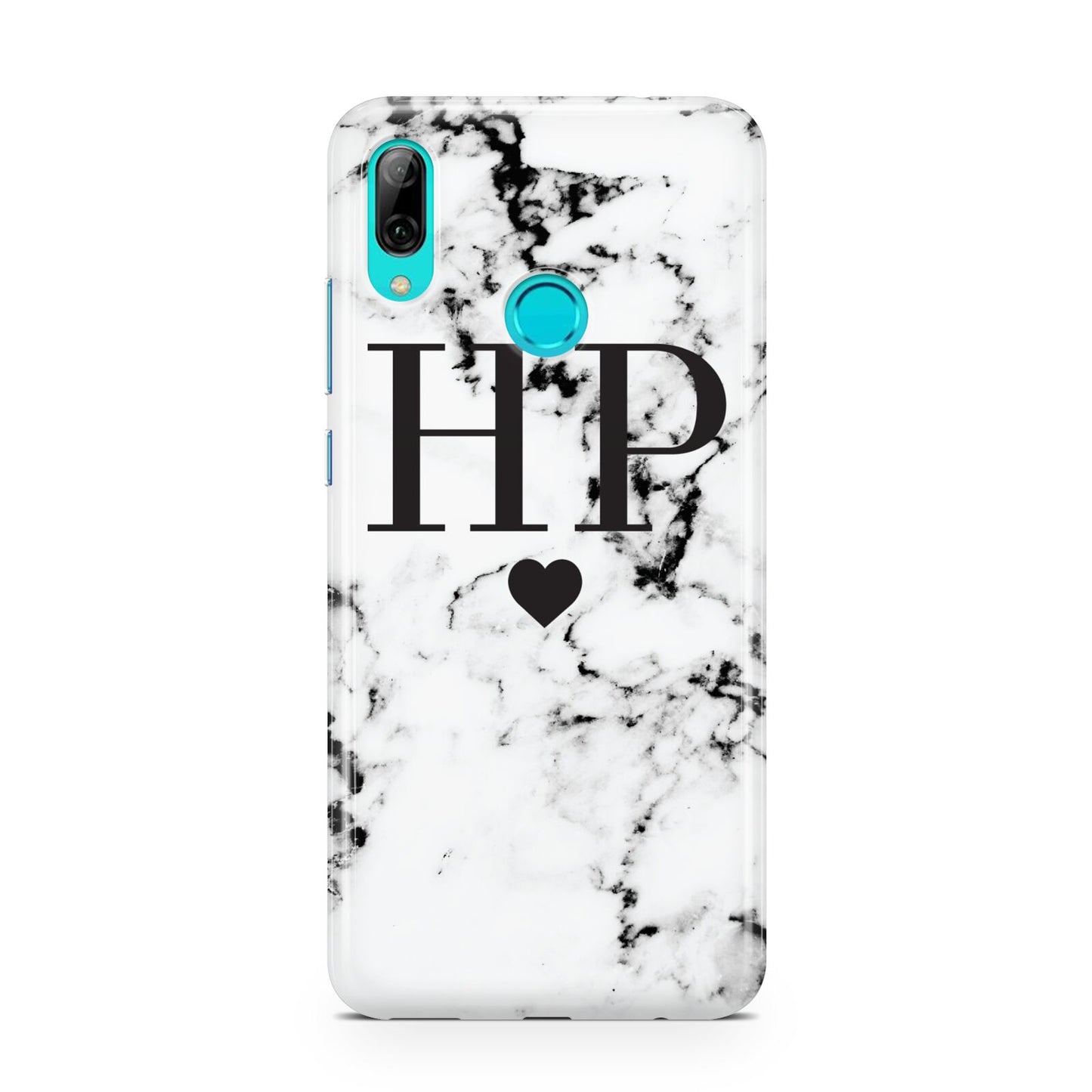Heart Decal Marble Initials Personalised Huawei P Smart 2019 Case