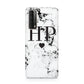 Heart Decal Marble Initials Personalised Huawei P Smart 2021