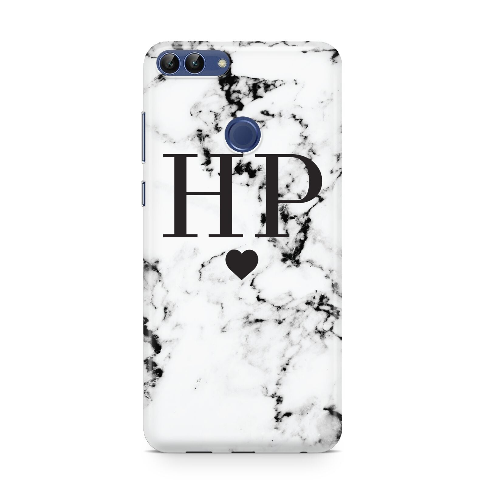 Heart Decal Marble Initials Personalised Huawei P Smart Case