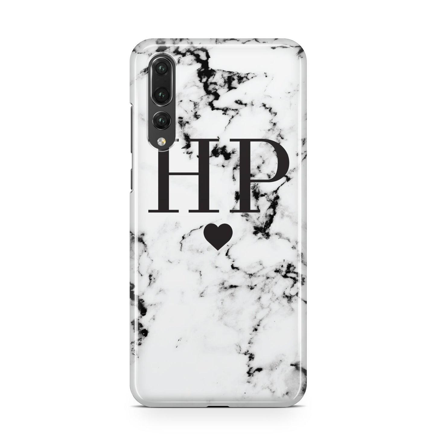 Heart Decal Marble Initials Personalised Huawei P20 Pro Phone Case