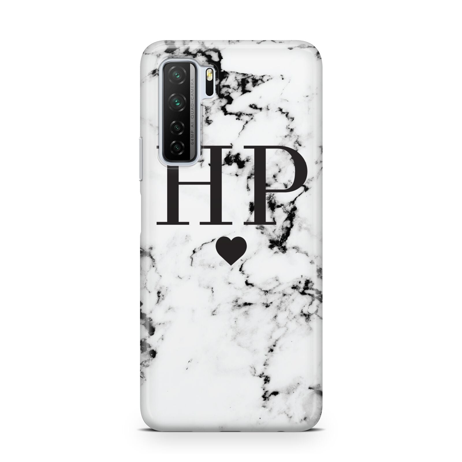 Heart Decal Marble Initials Personalised Huawei P40 Lite 5G Phone Case