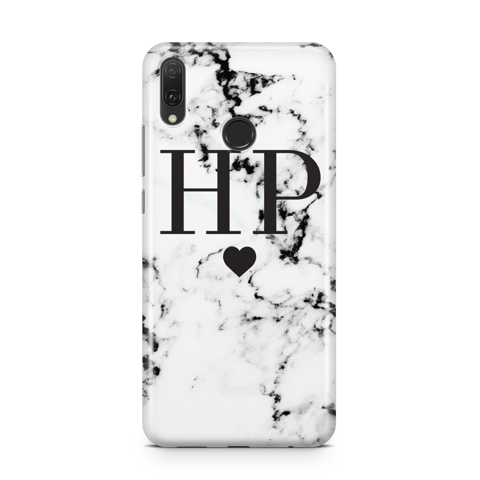 Heart Decal Marble Initials Personalised Huawei Y9 2019