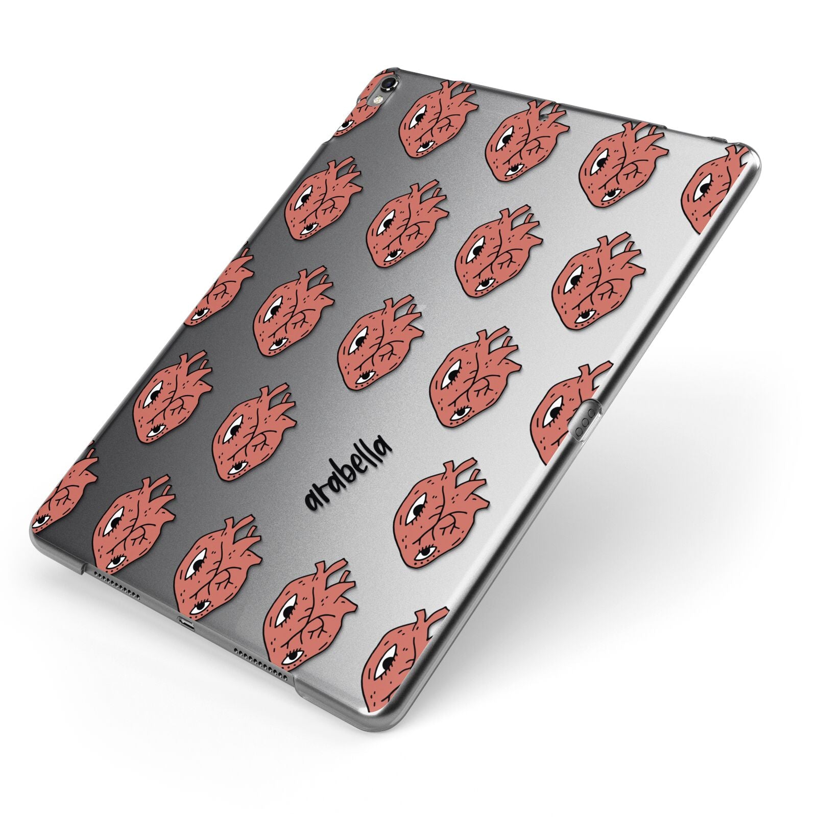 Heart Eyes Halloween Personalised Apple iPad Case on Grey iPad Side View