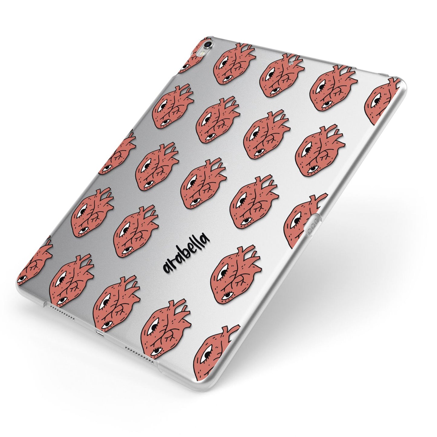 Heart Eyes Halloween Personalised Apple iPad Case on Silver iPad Side View