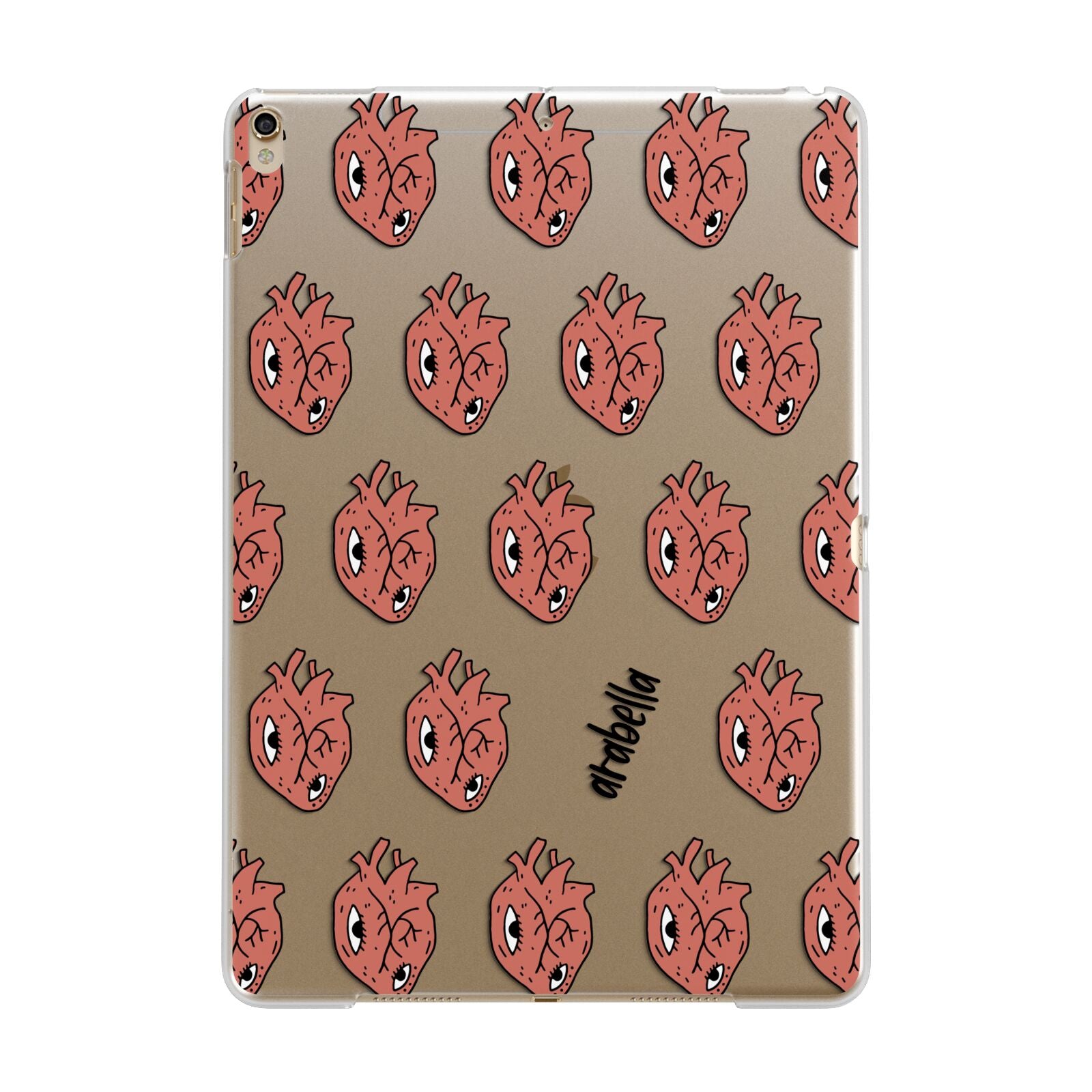 Heart Eyes Halloween Personalised Apple iPad Gold Case