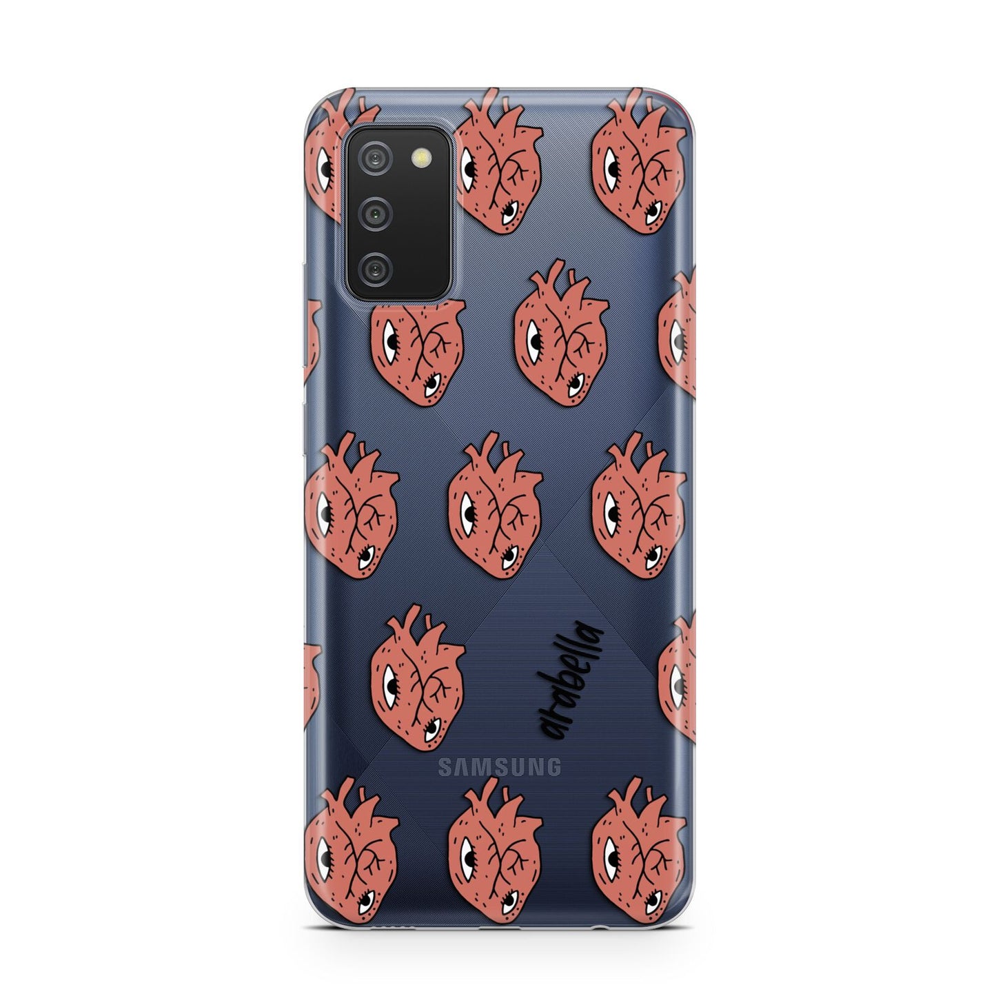 Heart Eyes Halloween Personalised Samsung A02s Case