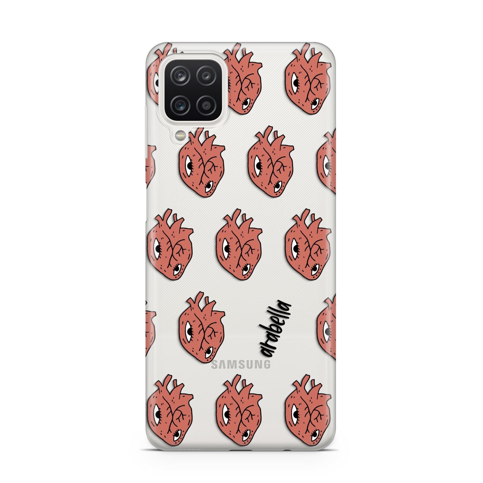 Heart Eyes Halloween Personalised Samsung A12 Case