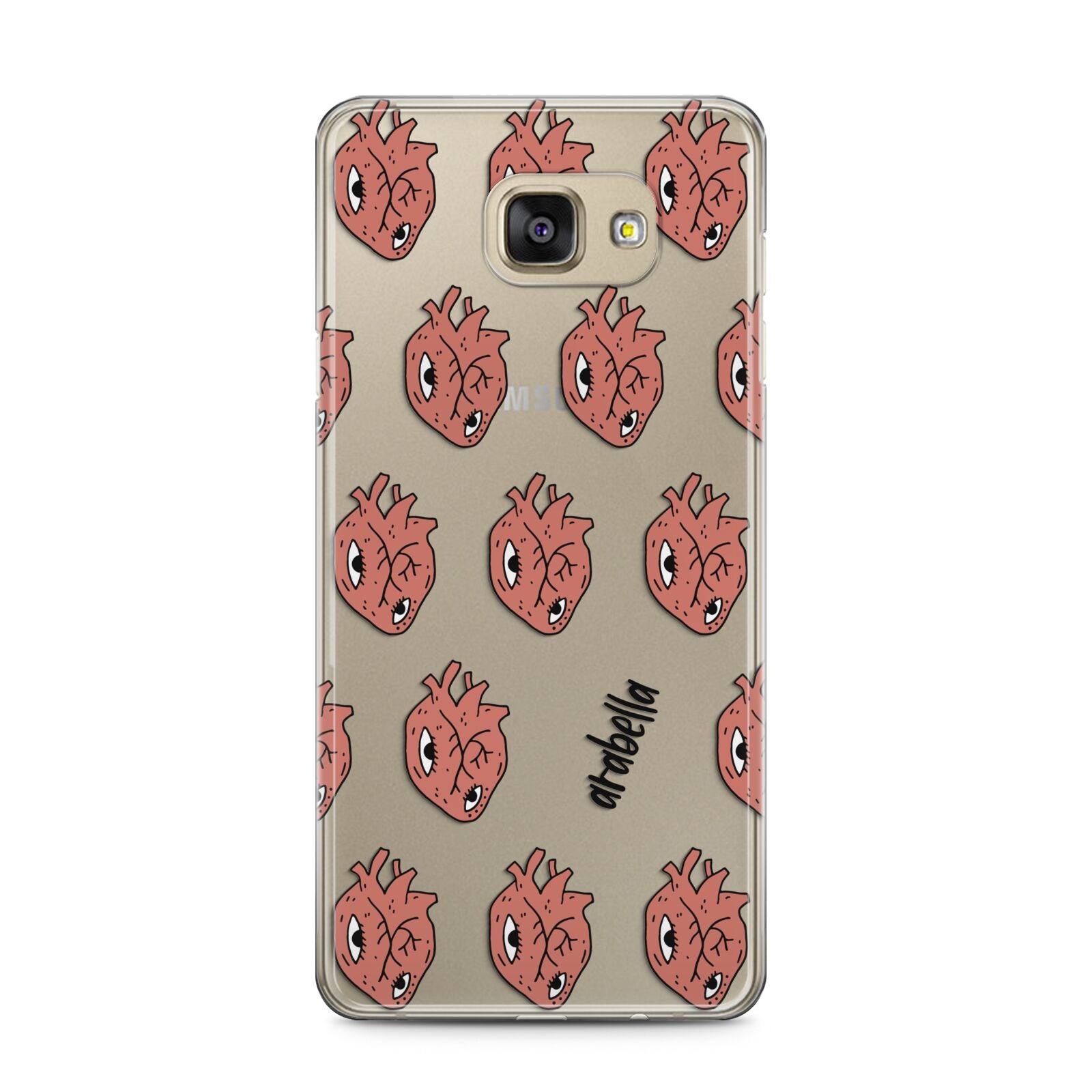 Heart Eyes Halloween Personalised Samsung Galaxy A5 2016 Case on gold phone