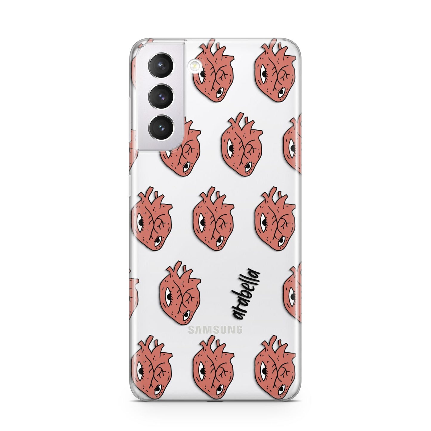 Heart Eyes Halloween Personalised Samsung S21 Case