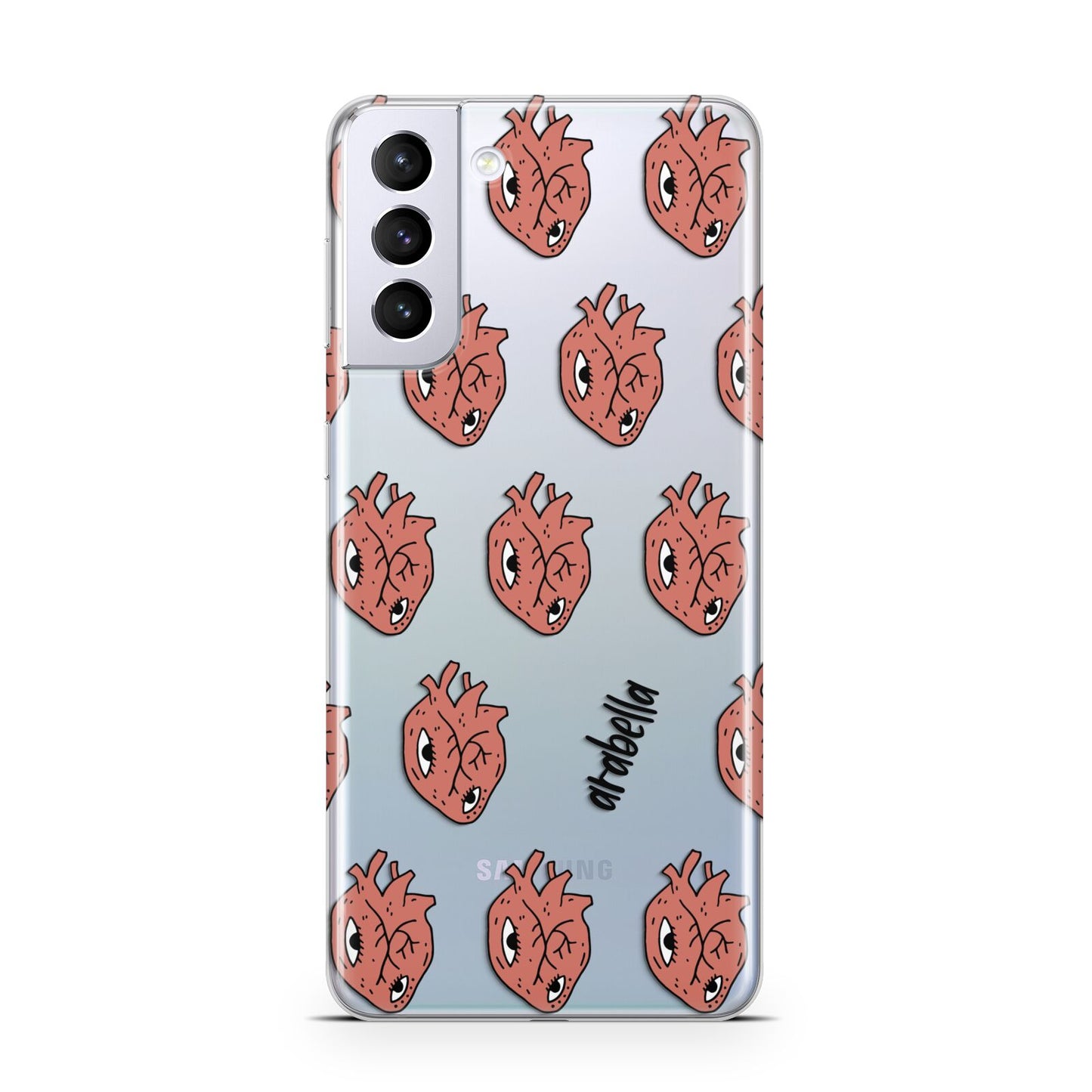 Heart Eyes Halloween Personalised Samsung S21 Plus Case