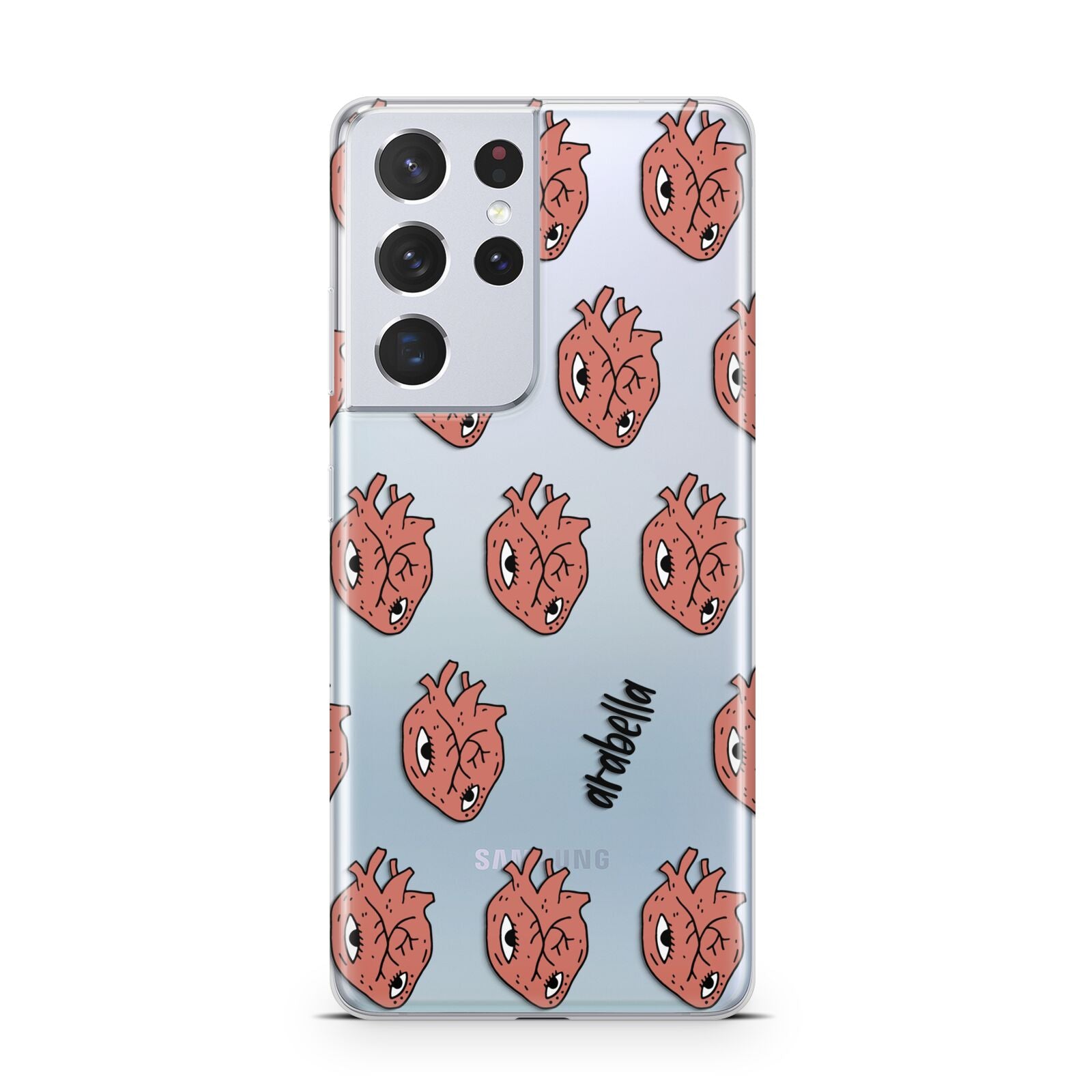 Heart Eyes Halloween Personalised Samsung S21 Ultra Case