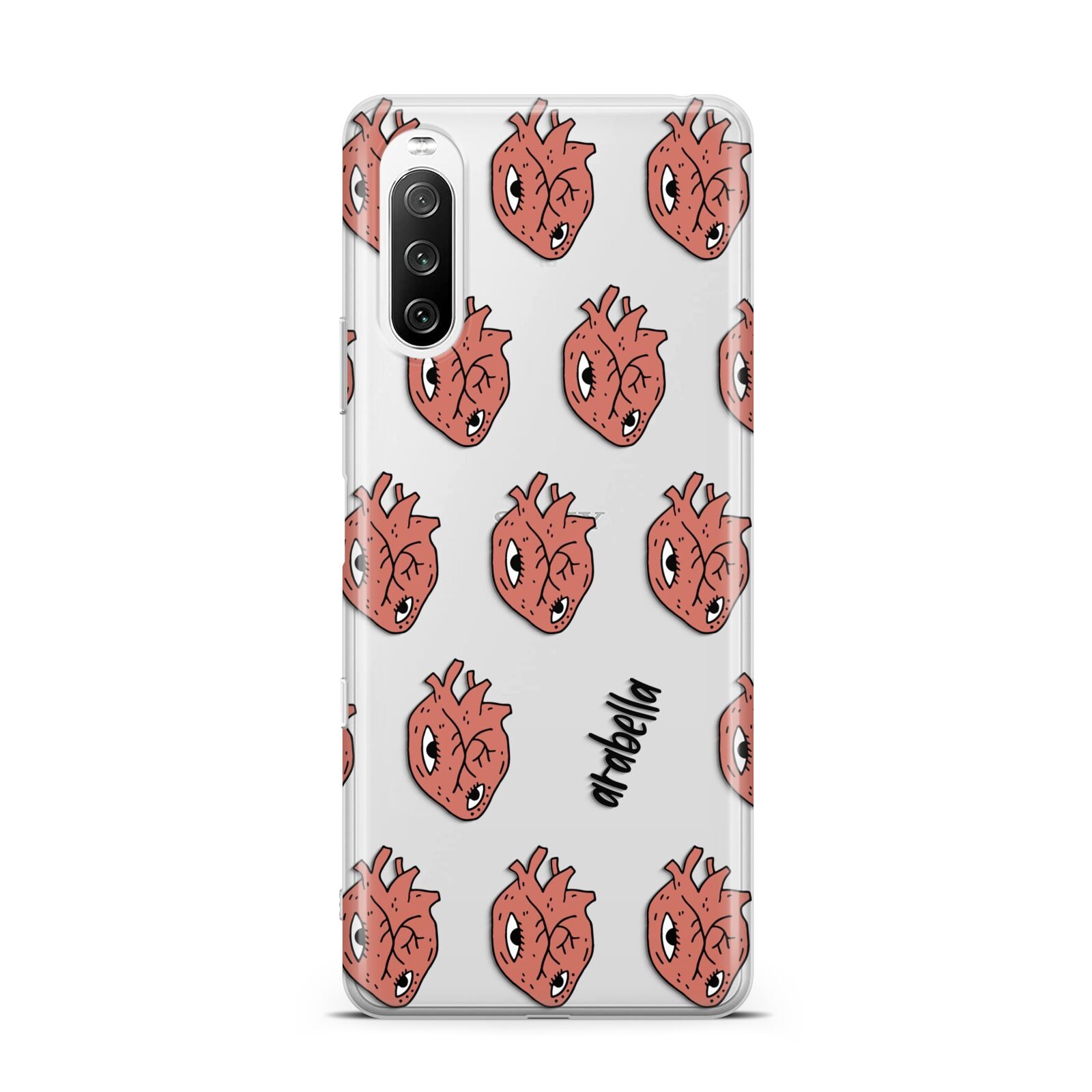 Heart Eyes Halloween Personalised Sony Xperia 10 III Case