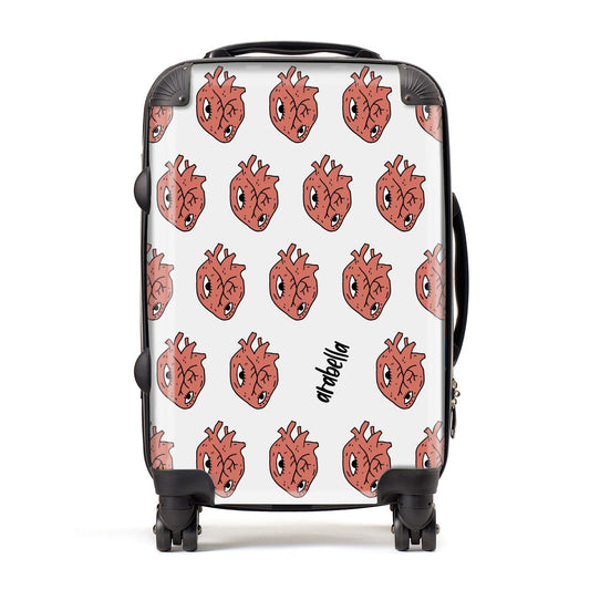 Heart Eyes Halloween Personalised Suitcase