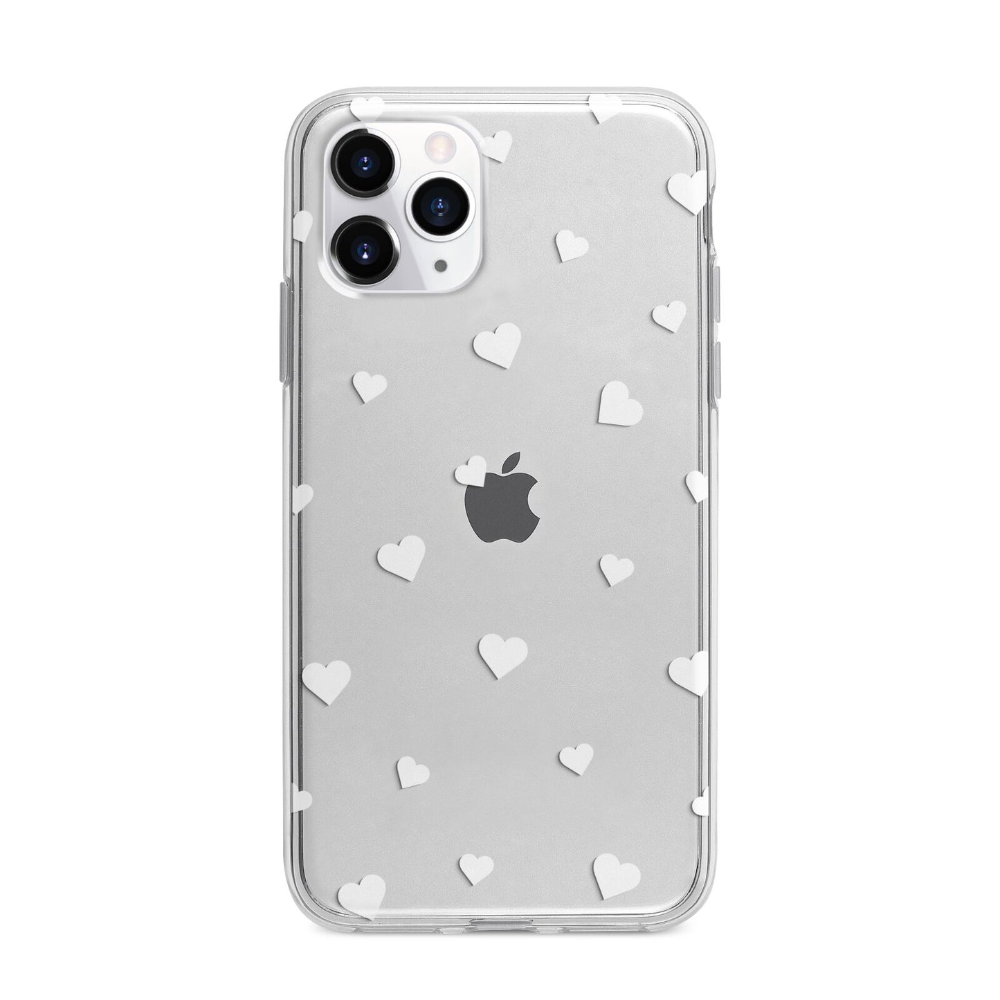 Heart Pattern Apple iPhone 11 Pro Max in Silver with Bumper Case