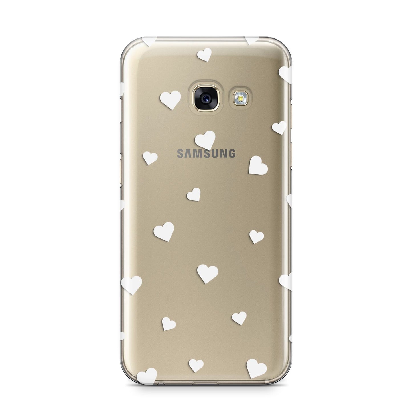 Heart Pattern Samsung Galaxy A3 2017 Case on gold phone