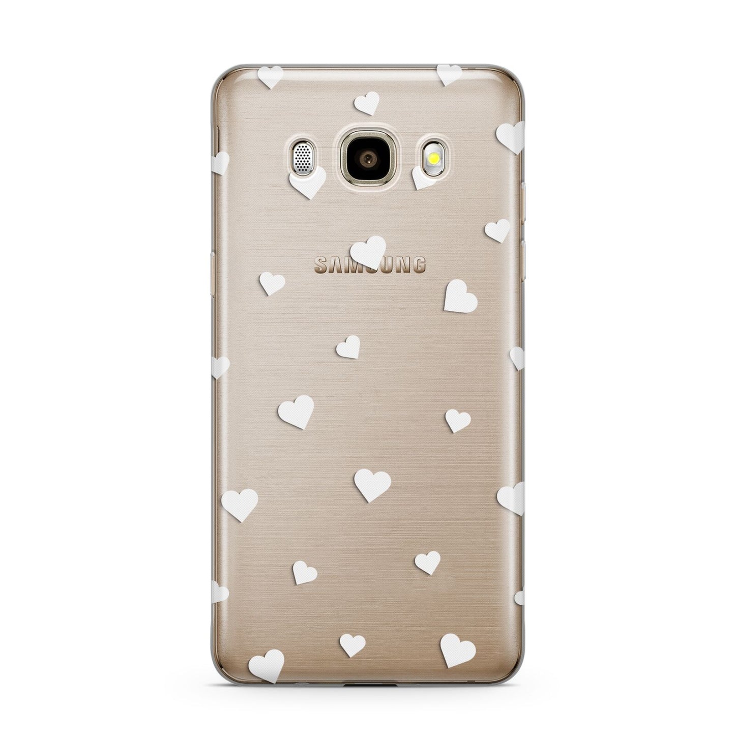 Heart Pattern Samsung Galaxy J7 2016 Case on gold phone