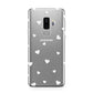 Heart Pattern Samsung Galaxy S9 Plus Case on Silver phone