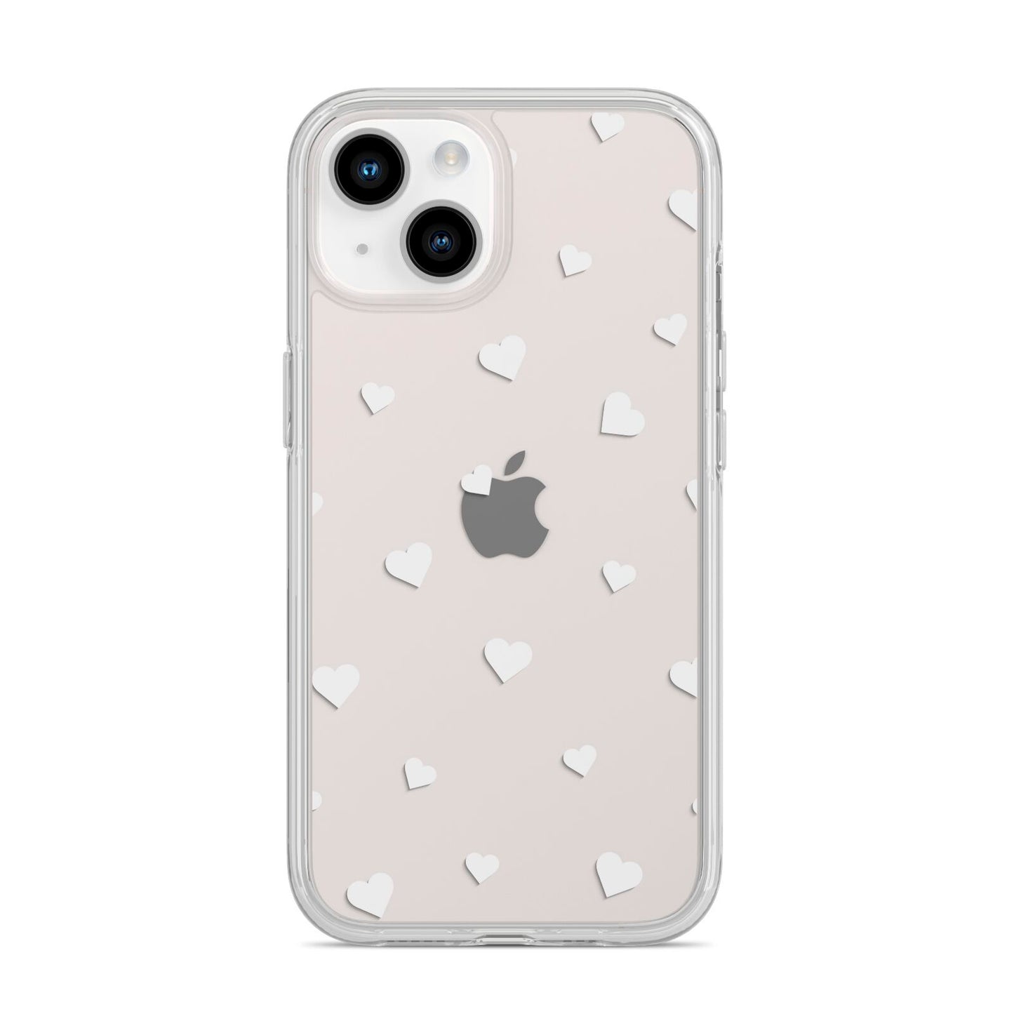 Heart Pattern iPhone 14 Clear Tough Case Starlight