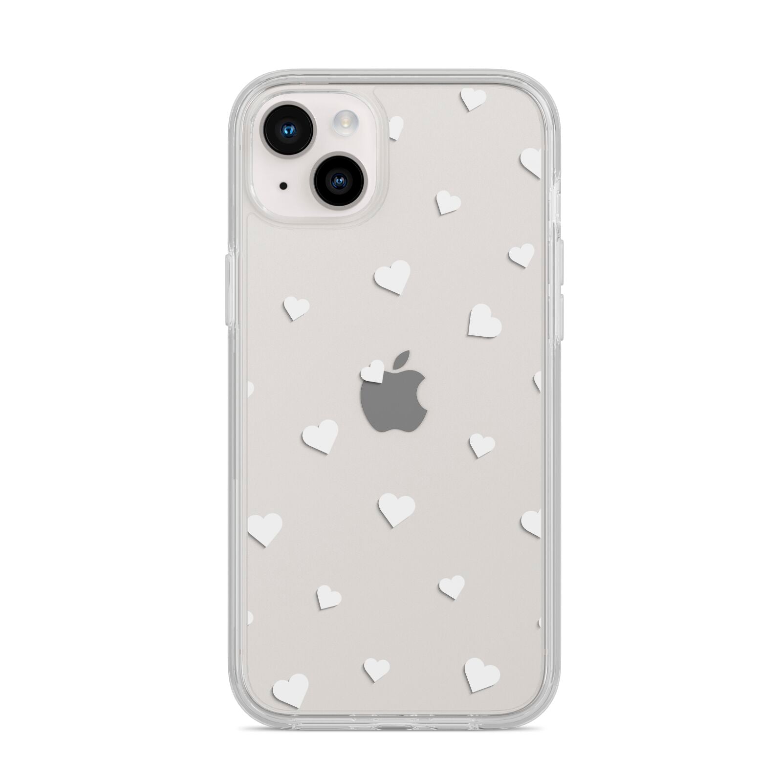 Heart Pattern iPhone 14 Plus Clear Tough Case Starlight