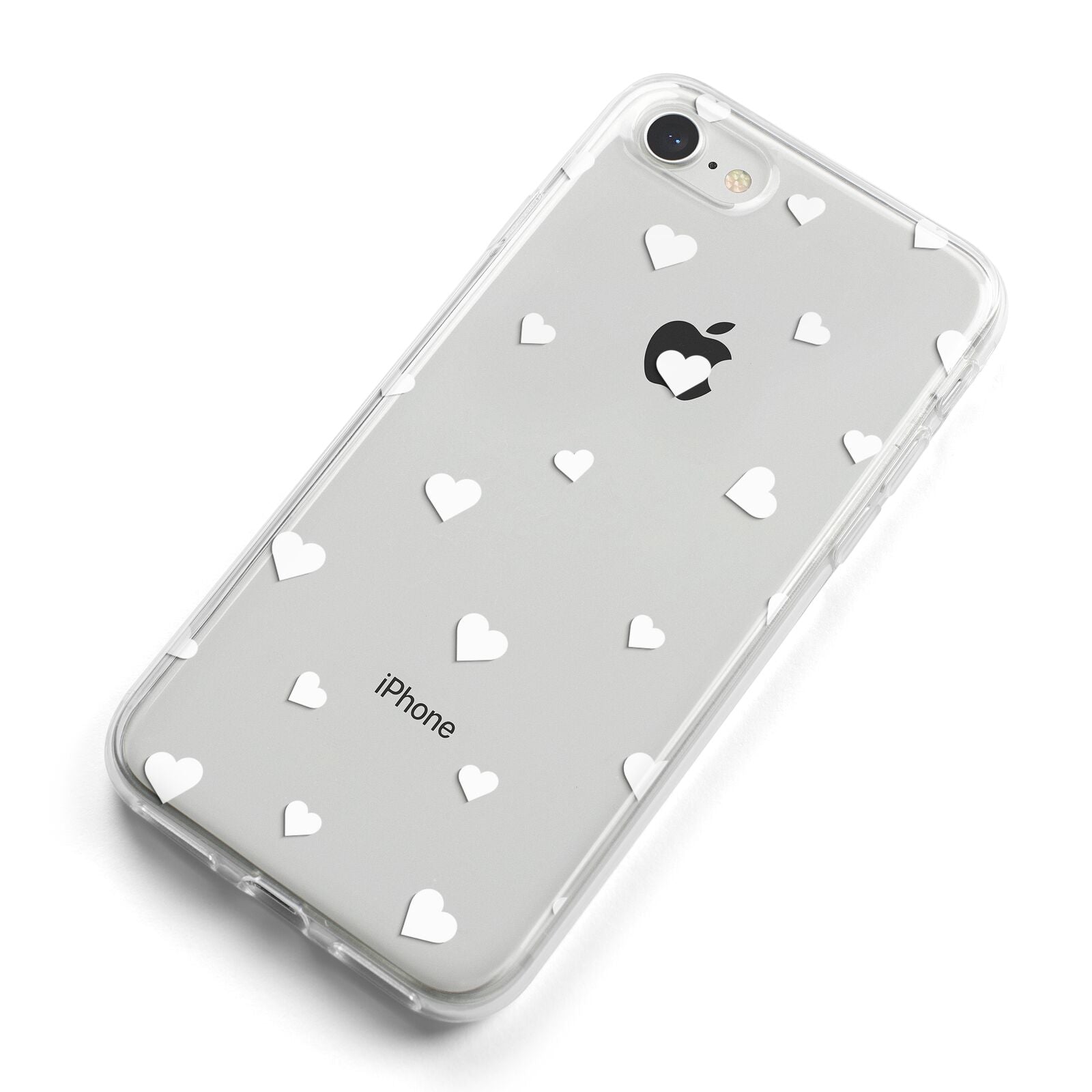 Heart Pattern iPhone 8 Bumper Case on Silver iPhone Alternative Image