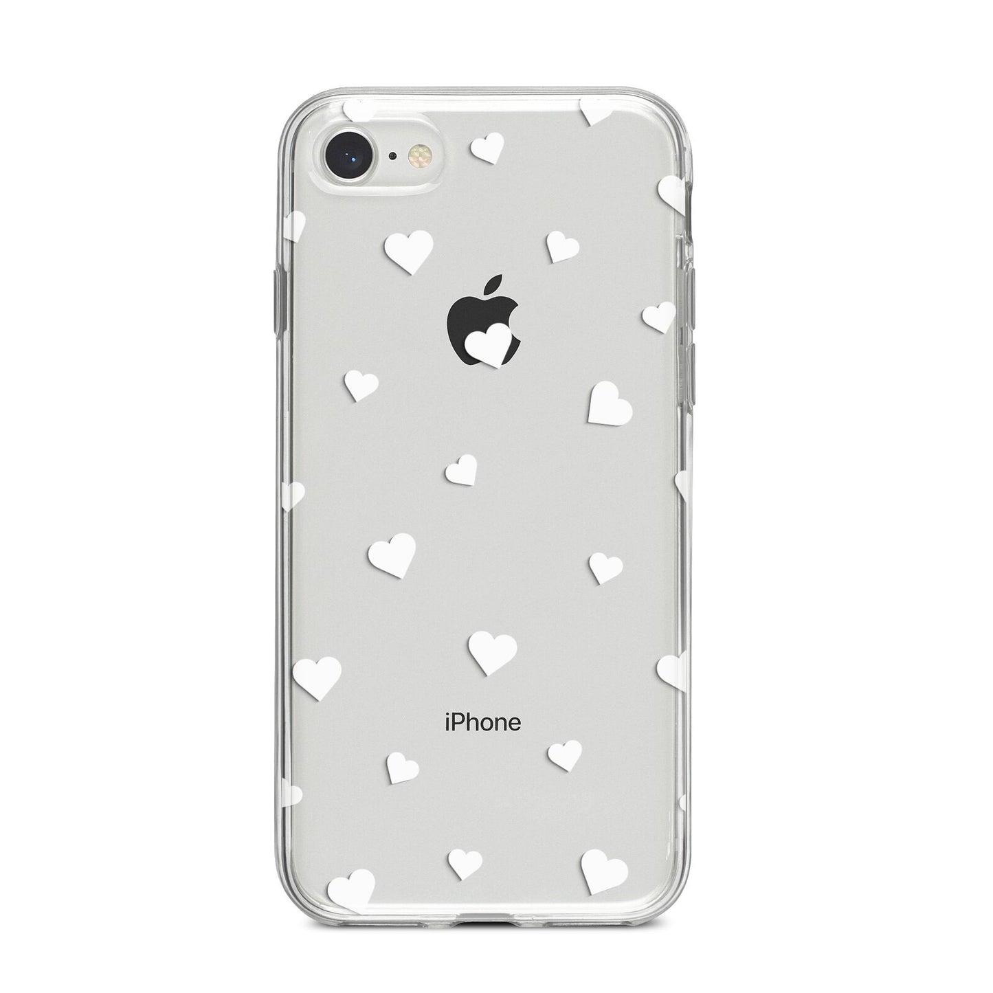 Heart Pattern iPhone 8 Bumper Case on Silver iPhone