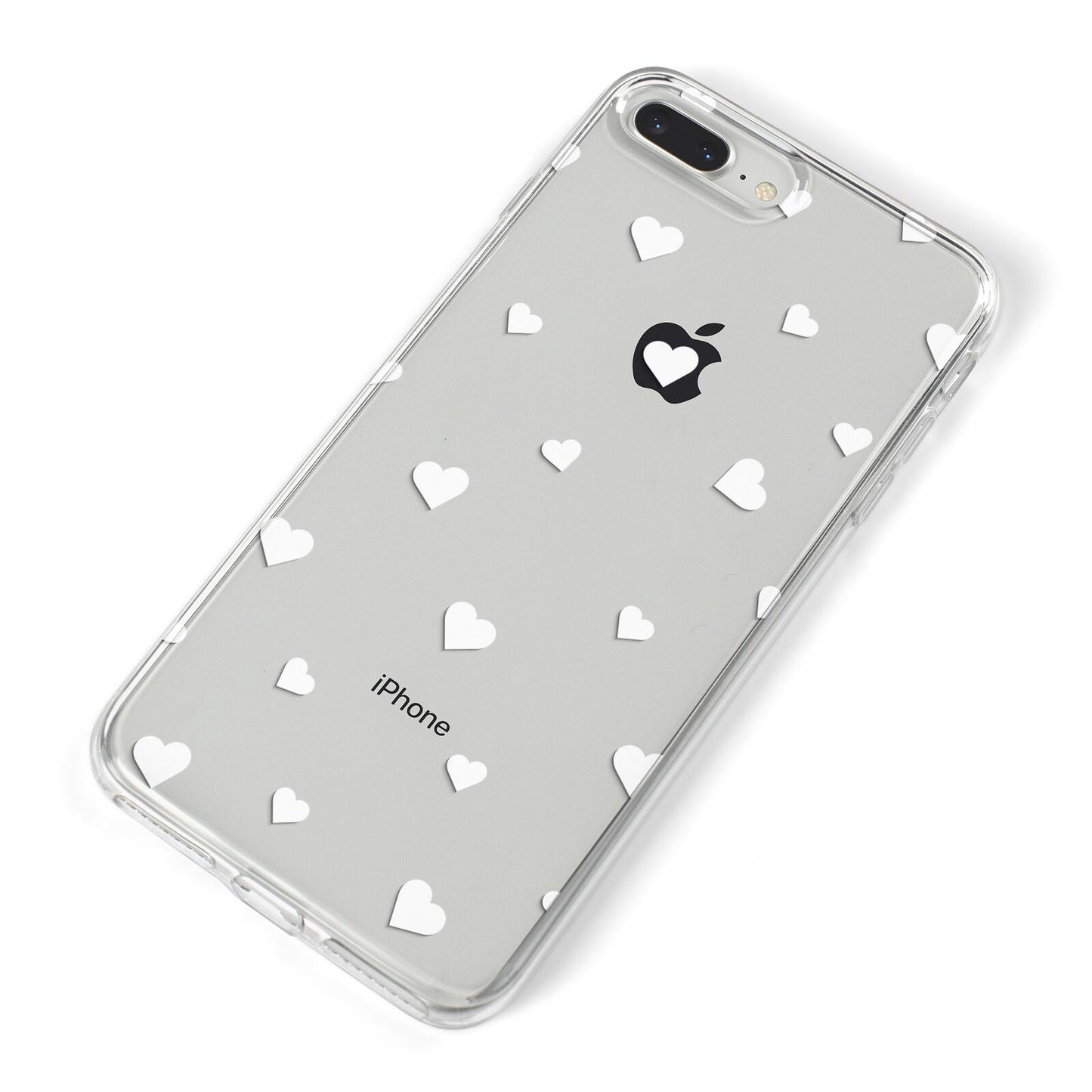 Heart Pattern iPhone 8 Plus Bumper Case on Silver iPhone Alternative Image