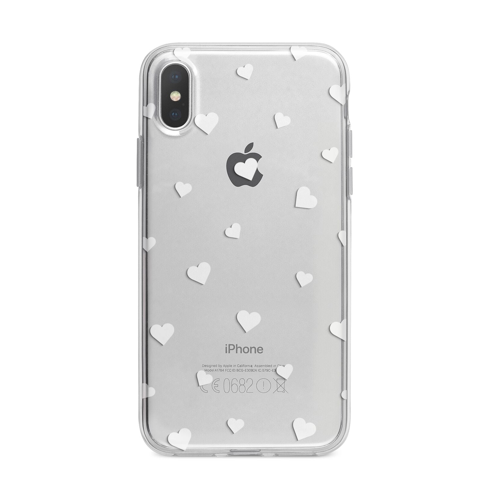 Heart Pattern iPhone X Bumper Case on Silver iPhone Alternative Image 1