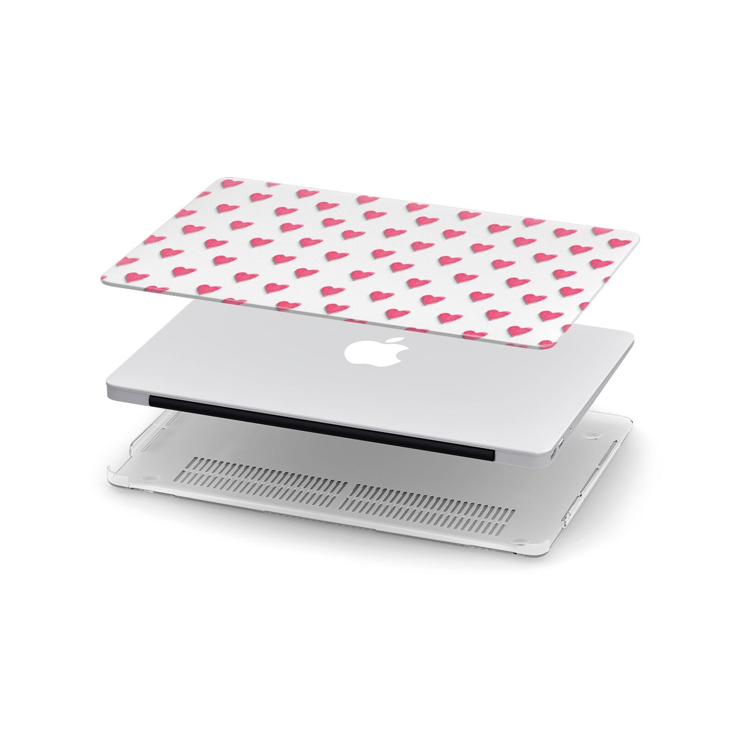 Heart Patterned Apple MacBook Case in Detail