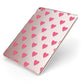 Heart Patterned Apple iPad Case on Rose Gold iPad Side View