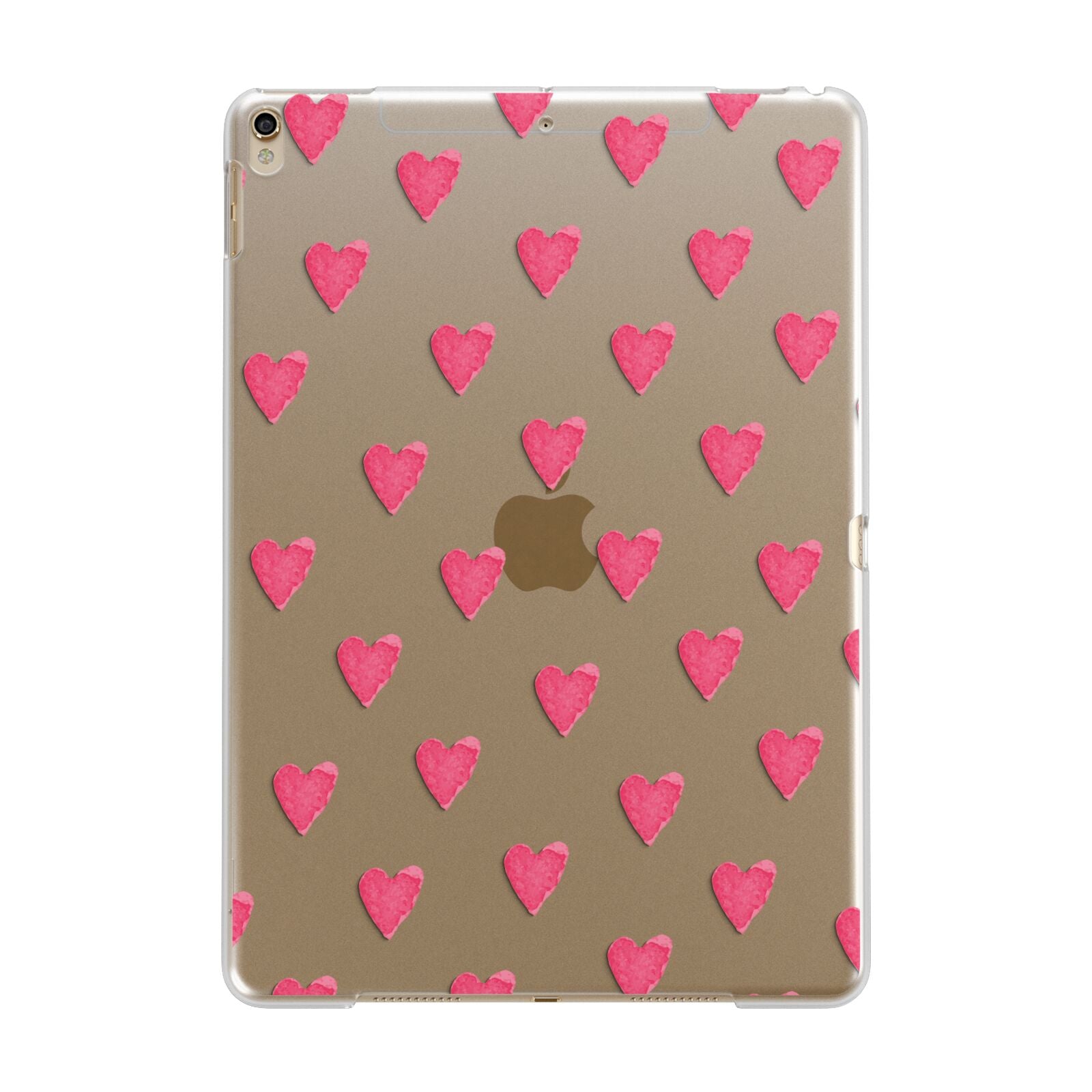 Heart Patterned Apple iPad Gold Case