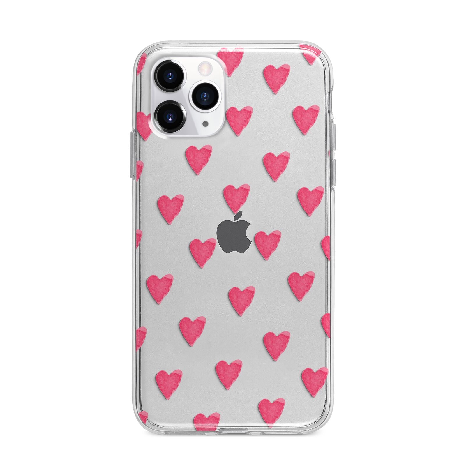 Heart Patterned Apple iPhone 11 Pro Max in Silver with Bumper Case