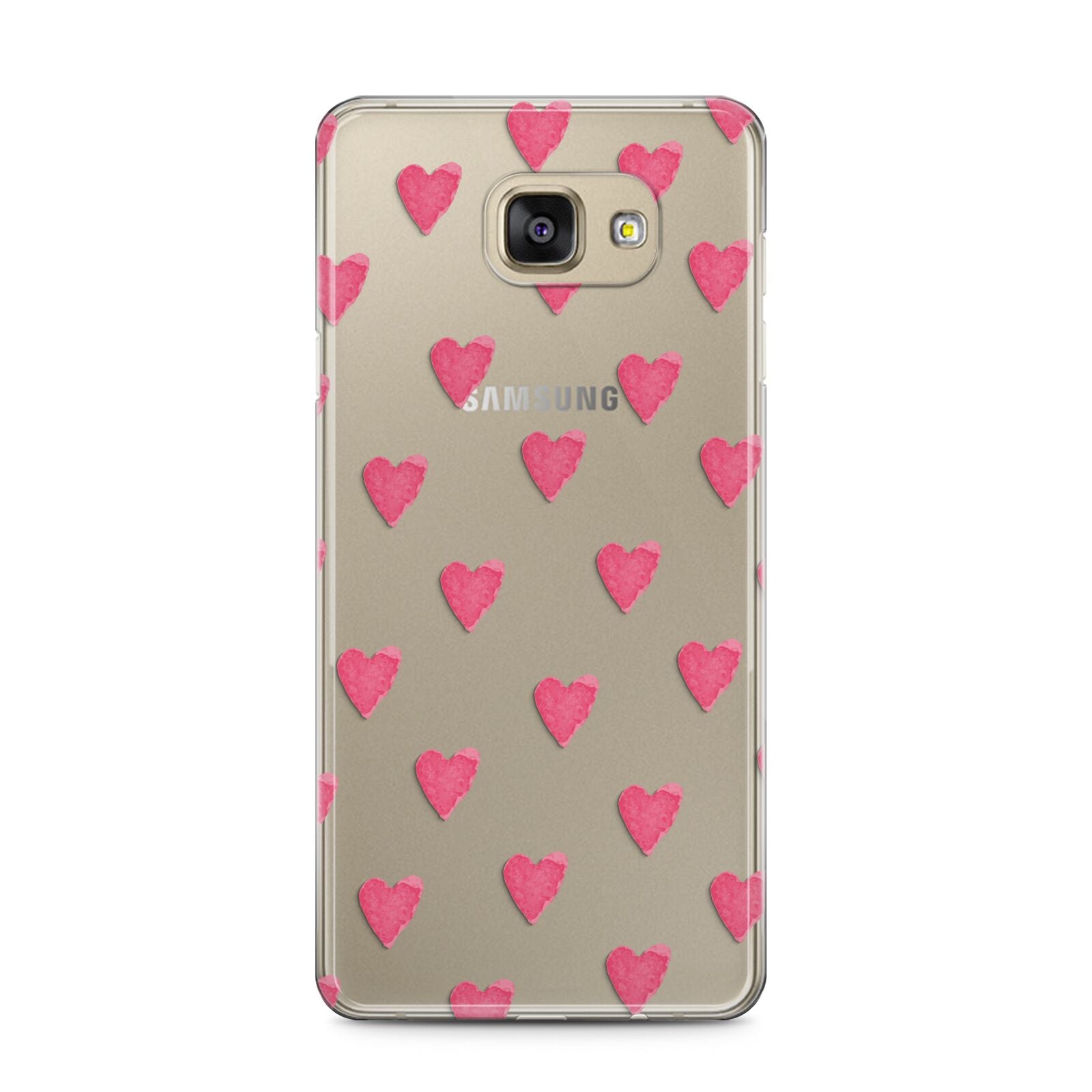 Heart Patterned Samsung Galaxy A5 2016 Case on gold phone