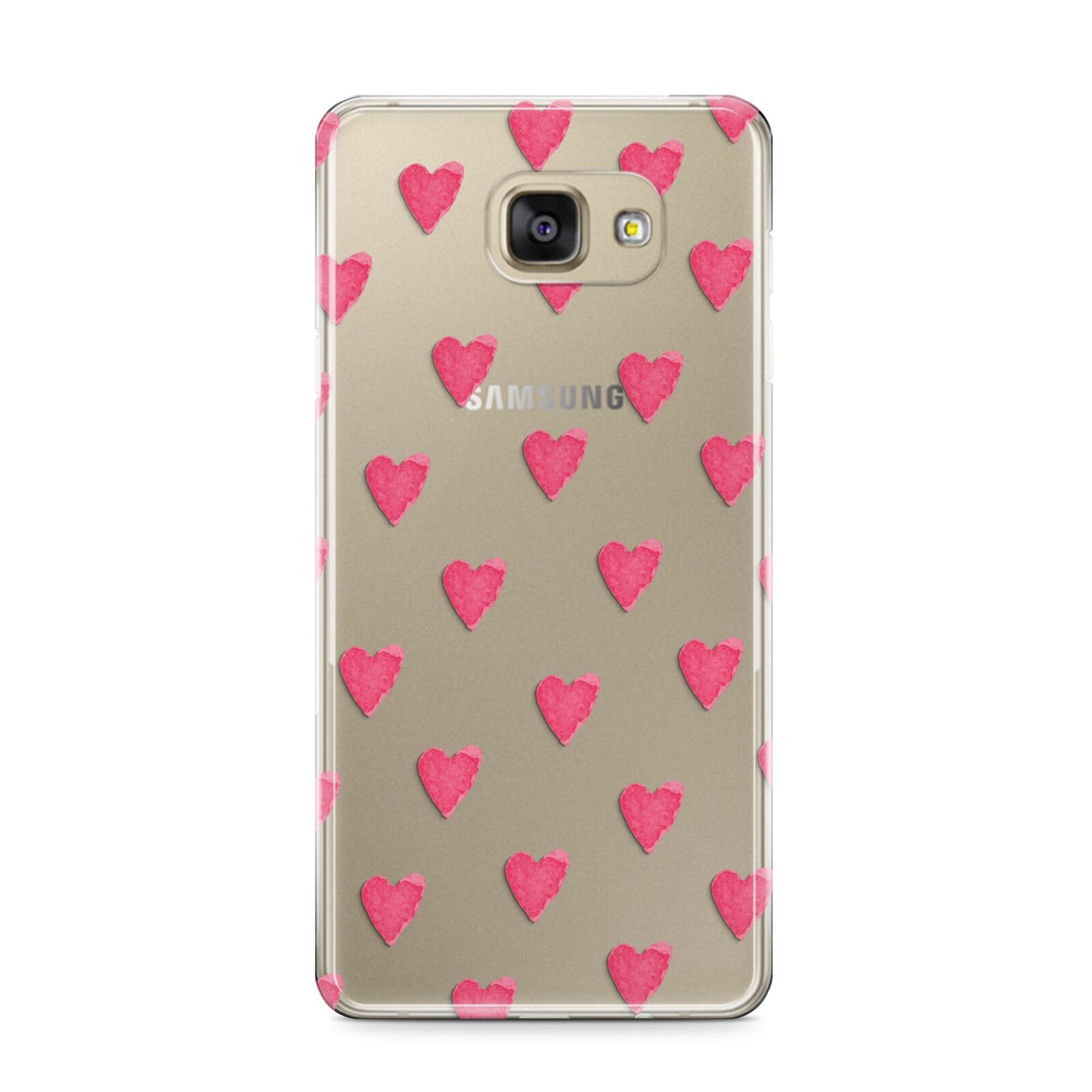 Heart Patterned Samsung Galaxy A9 2016 Case on gold phone