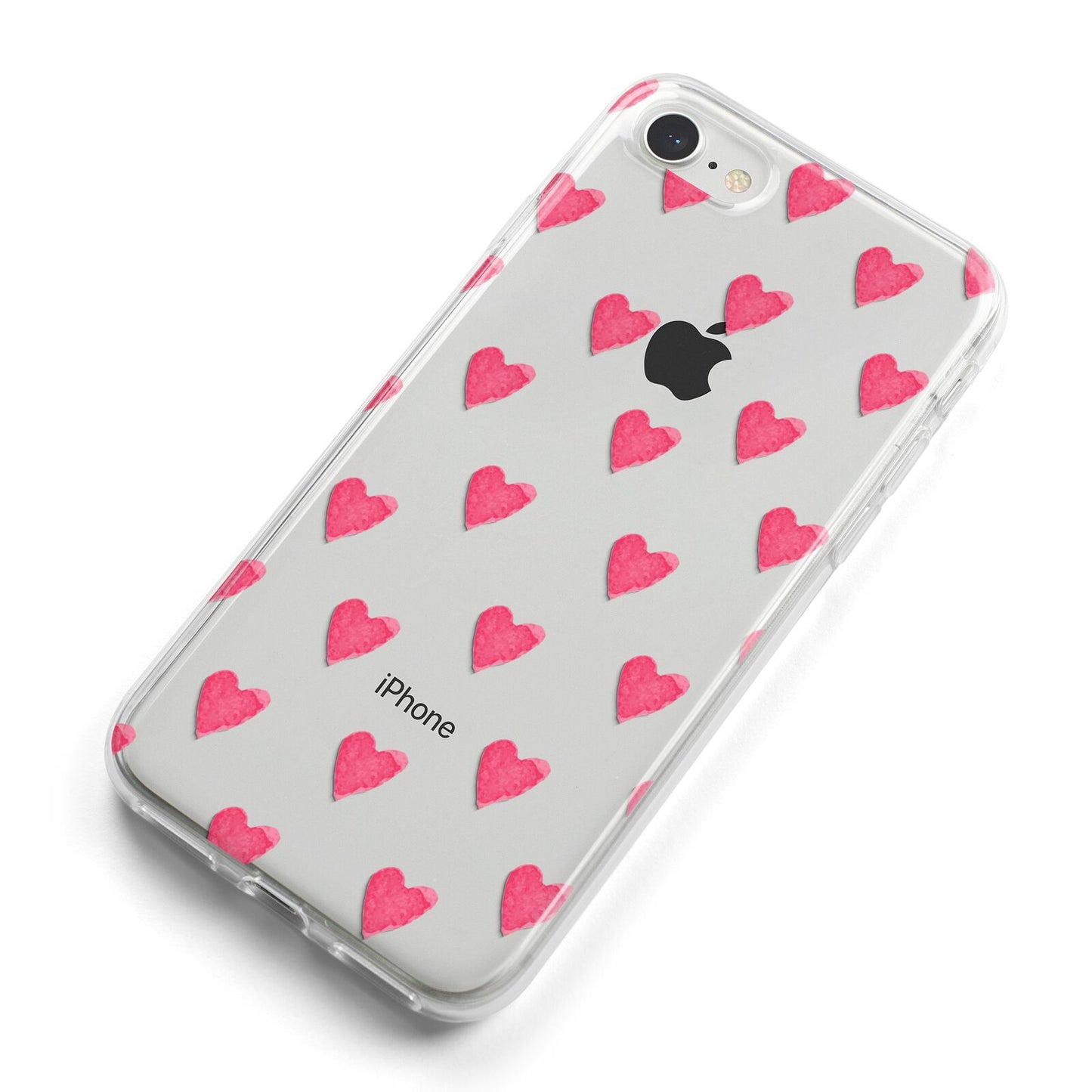 Heart Patterned iPhone 8 Bumper Case on Silver iPhone Alternative Image