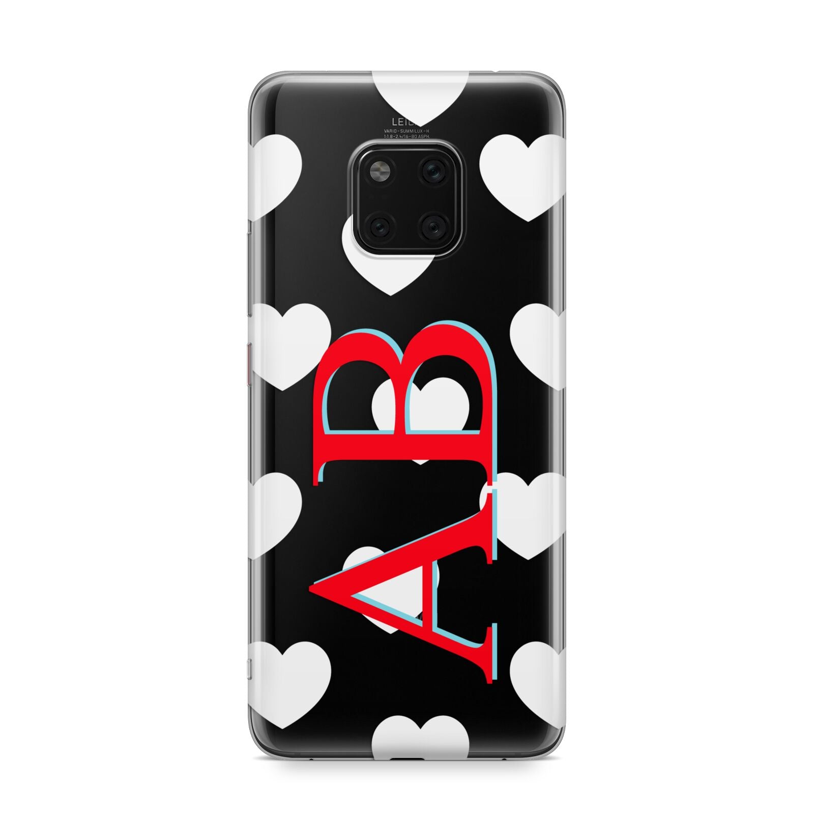 Heart Print Initials Huawei Mate 20 Pro Phone Case