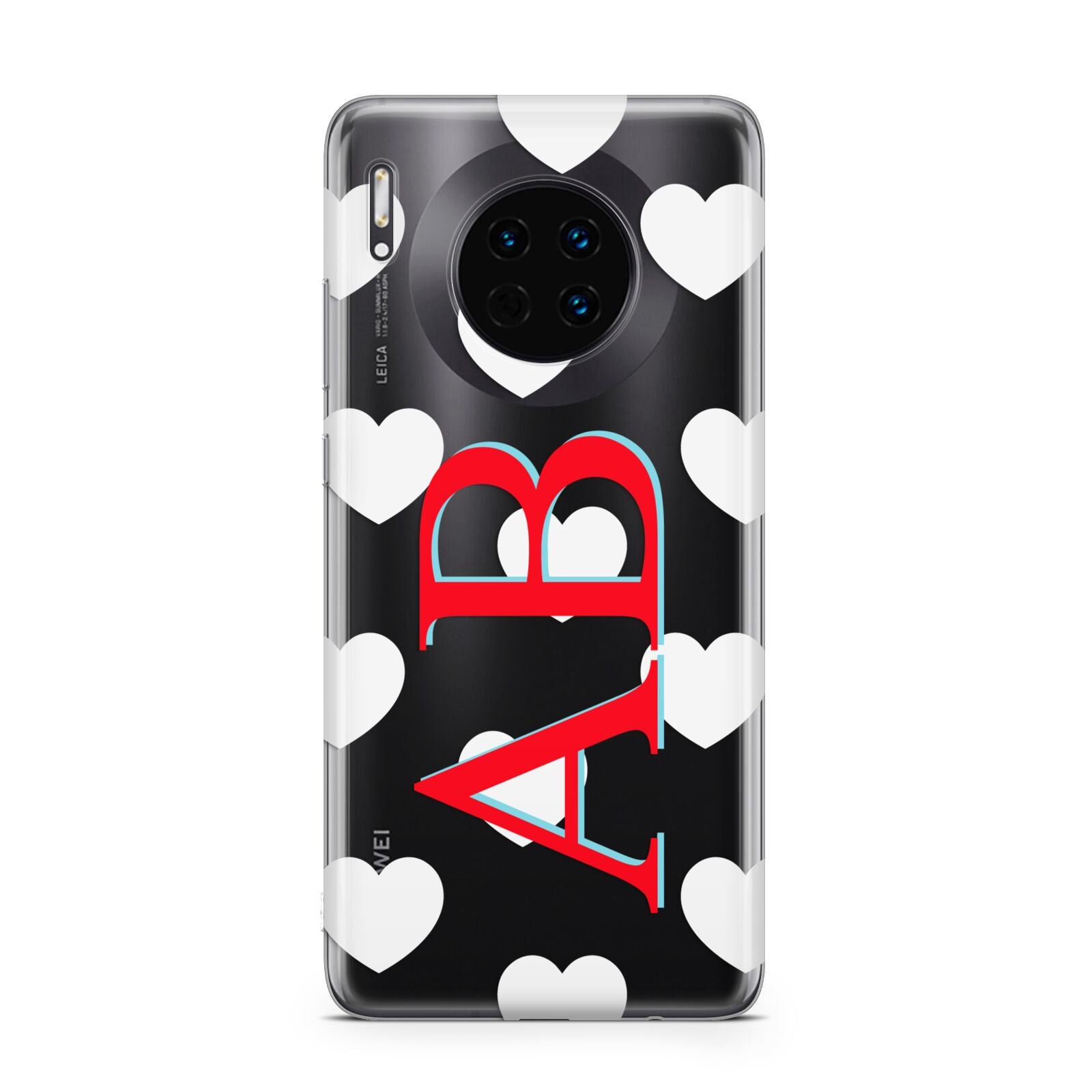 Heart Print Initials Huawei Mate 30