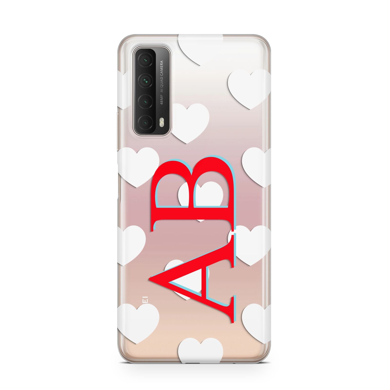 Heart Print Initials Huawei P Smart 2021