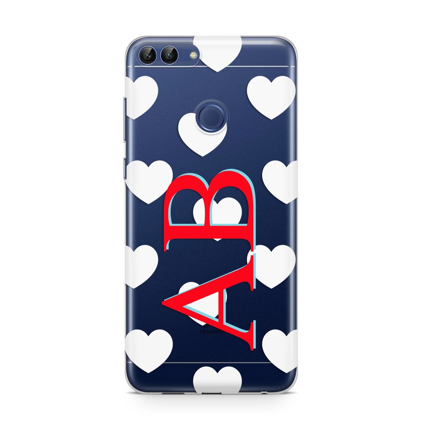 Heart Print Initials Huawei P Smart Case