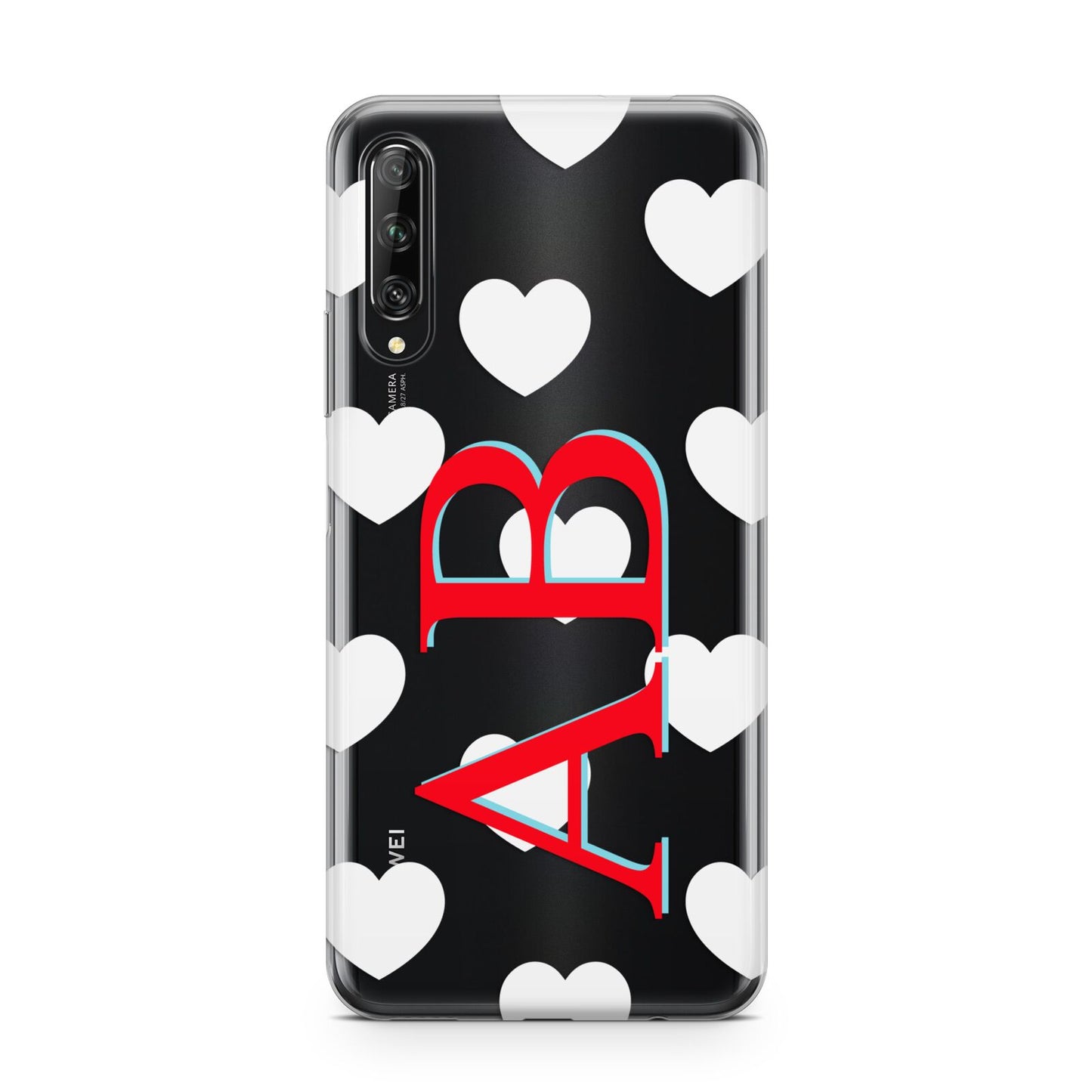 Heart Print Initials Huawei P Smart Pro 2019