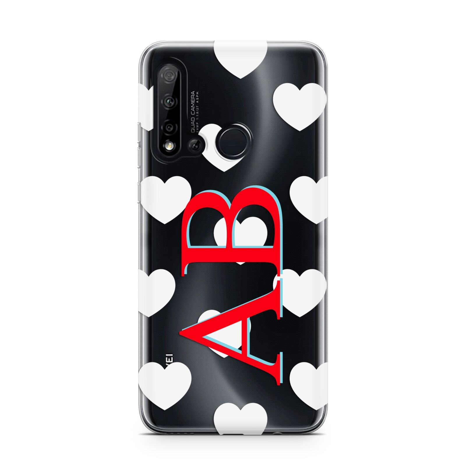 Heart Print Initials Huawei P20 Lite 5G Phone Case