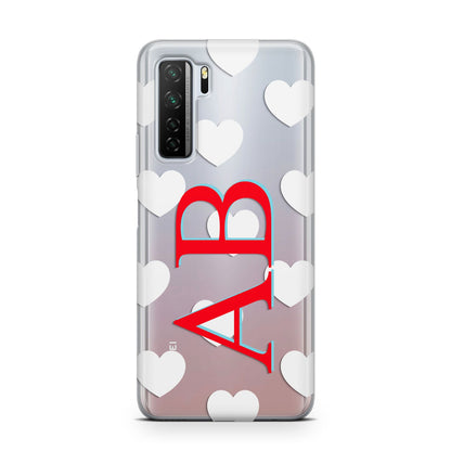 Heart Print Initials Huawei P40 Lite 5G Phone Case