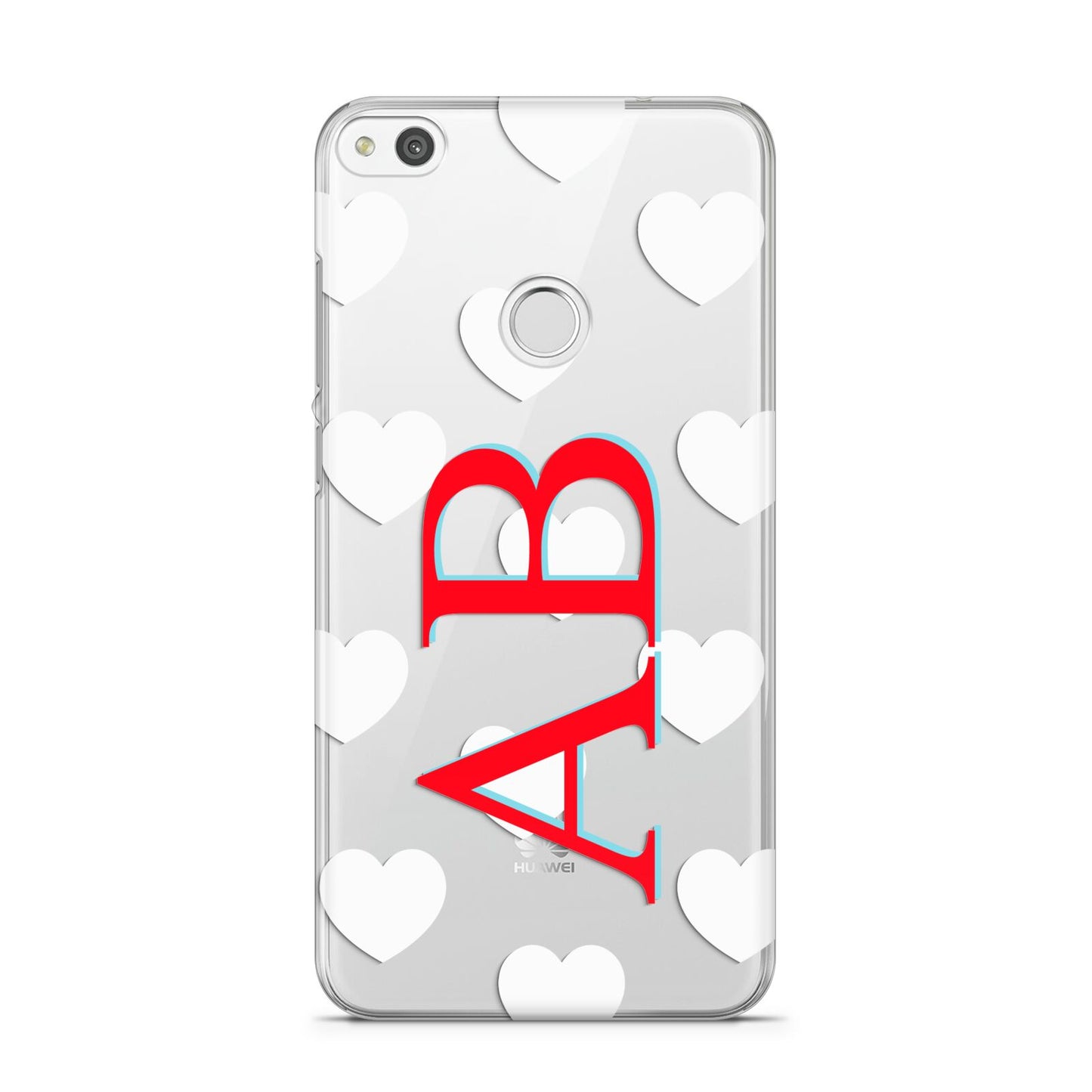 Heart Print Initials Huawei P8 Lite Case