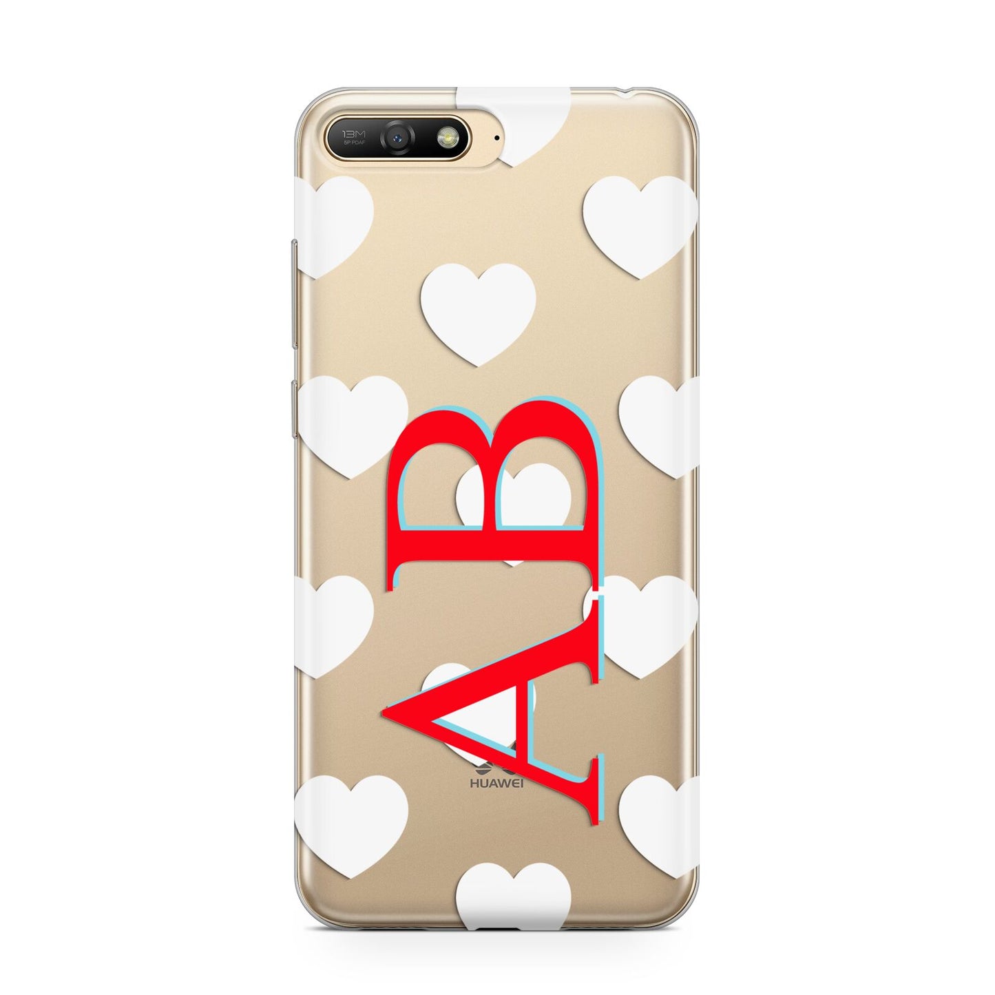 Heart Print Initials Huawei Y6 2018